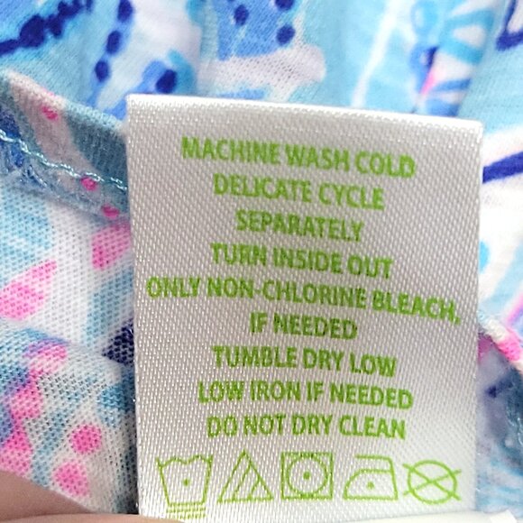 Lilly Pulitzer Womens Etta Long Sleeve Top Size XS Bayside Blue Under The Moon - Picture 10 of 11